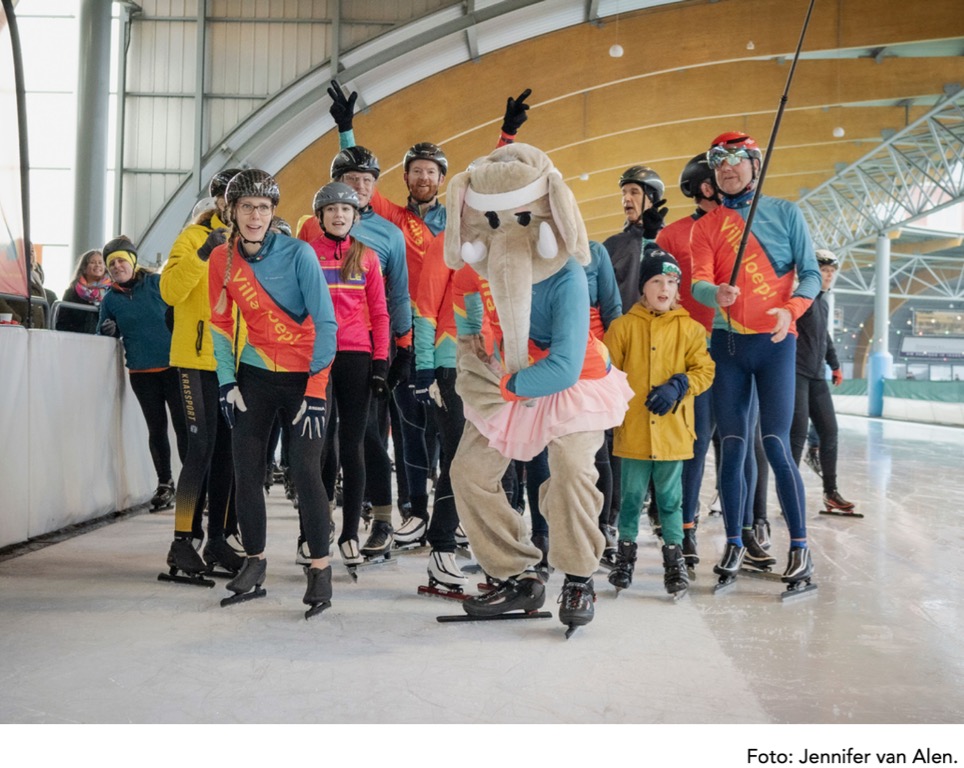 Joyce schaatst voor Villa Joep